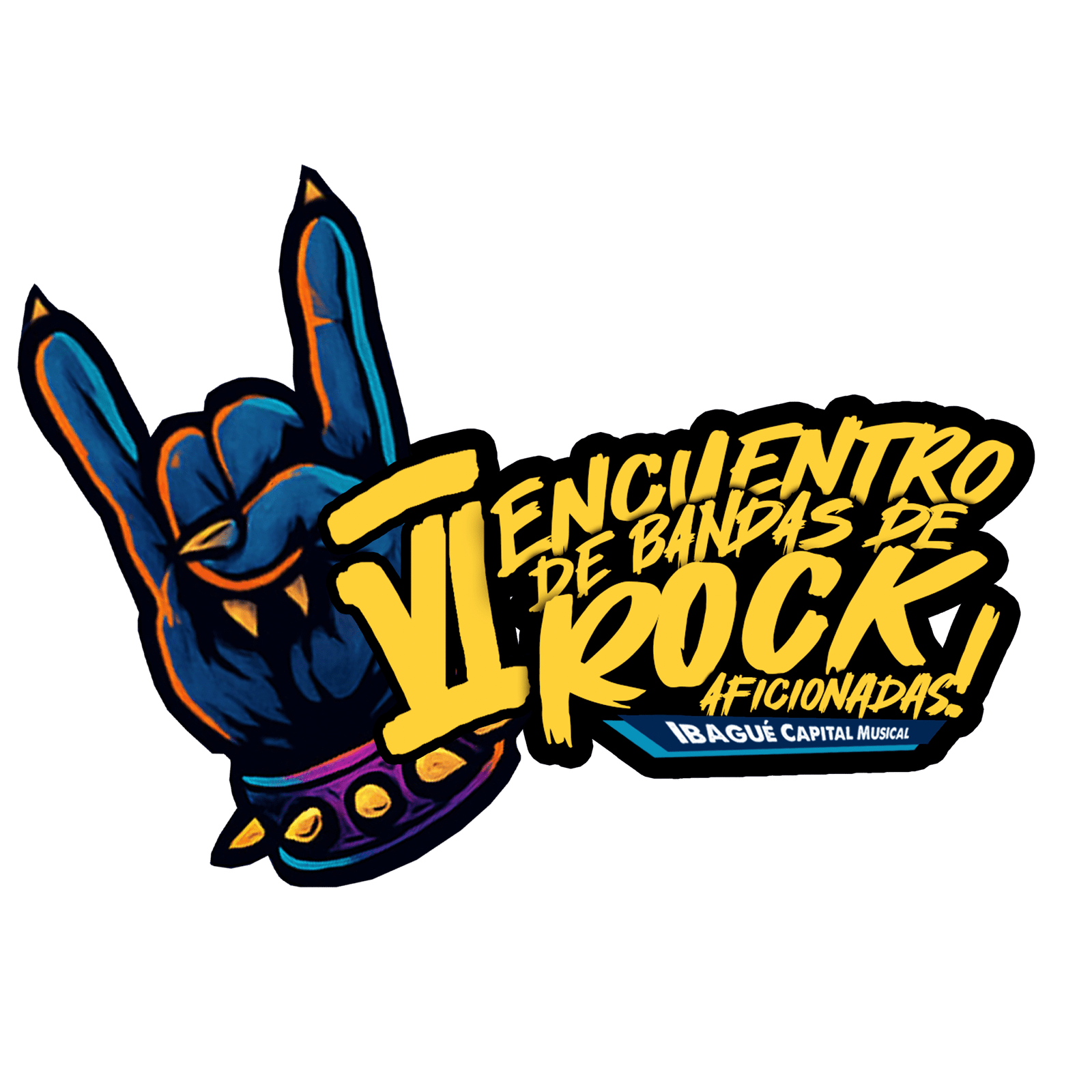 Camisetas del VI Encuentro de bandas de rock Aficionadas Ibagué Capital Musical
